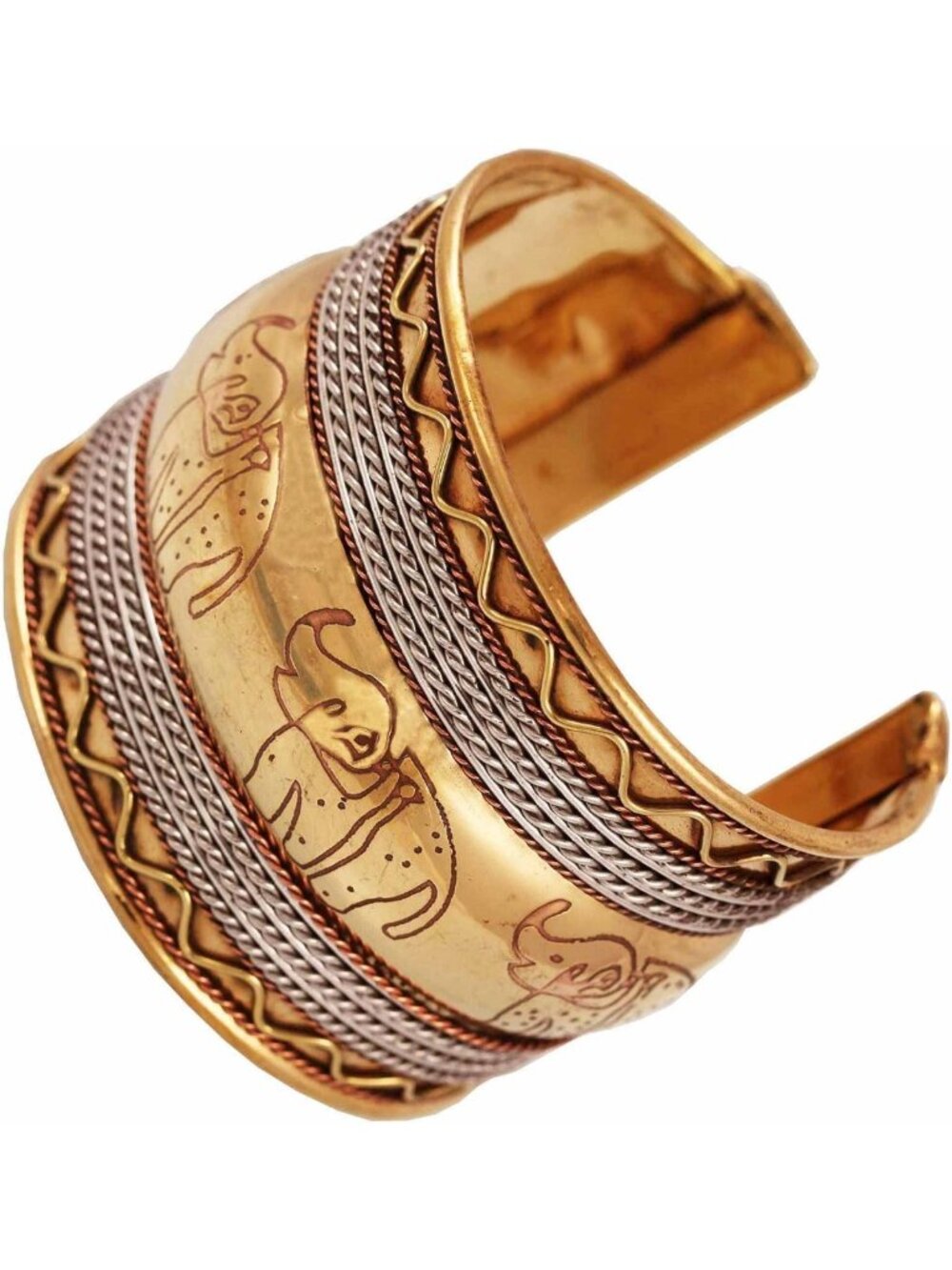 Stylish Handcrafted Indian Cuff Bracelet - Easy Slip-On Wrist Enhancer for All